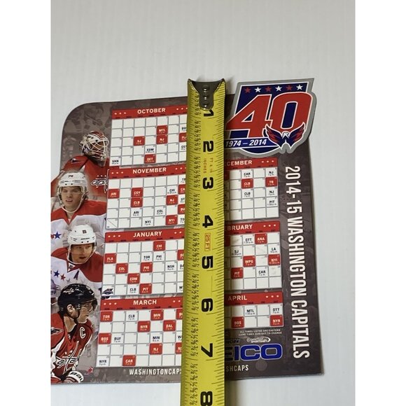 Washington Capitals 40th Anniversary Magnetic Schedule Hockey 2014-2015 Ovechkin - Picture 3 of 3